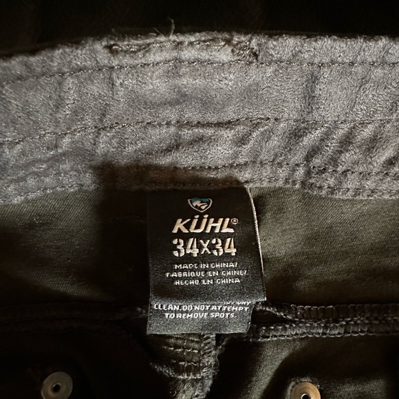 MENS KUHL PANTS / VINTAGE PATINADYE SIZE 34 X 34 / DARK GREY - Picture 2 of 5